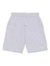 Mc2 Saint Barth Grey Fleece Bermuda Shorts In Grey