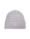 Mc2 Saint Barth Grey Ribbed Wool Wengen Beanie In Gray
