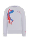 Mc2 Saint Barth X Marvel Spiderman-print Sweatshirt In Gray