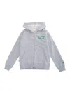 Mc2 Saint Barth Grey Sweatshirt With Logo Lettering On The Front And Maxi Logo Print On The Rear In Cotton Boy In Grey