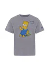 Shop Mc2 Saint Barth Grey T-shirt For Boy With Bart