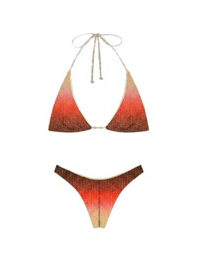 Mc2 Saint Barth Guiana Naomi Bikini In Red