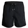Mc2 Saint Barth Gustavia Dyed Swim Short Black In Black