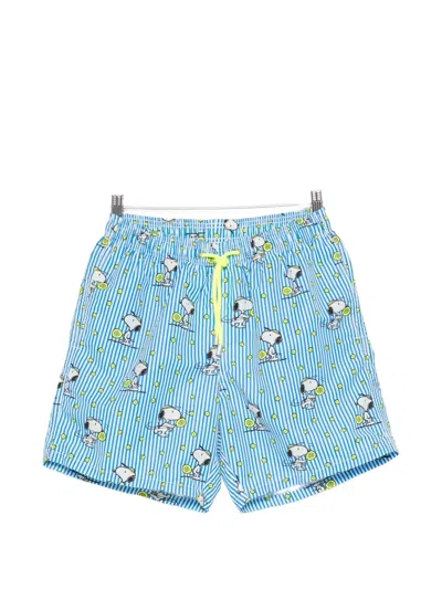 Mc2 Saint Barth Gustavia Snoopy-print Swim Shorts In Blue