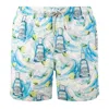 Mc2 Saint Barth Gustavia Swimsuit With Gin Print | Gin Mare Special Edition In Light Blue, White
