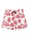 Mc2 Saint Barth 'gustavia' White And Red Swimsuit In White
