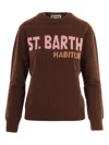 Mc2 Saint Barth Habitue Intarsia Sweater In Brown