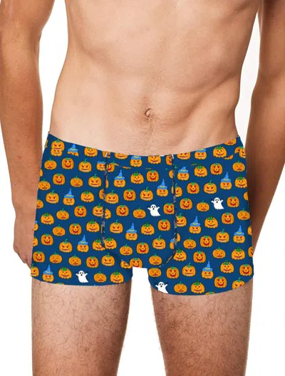 Mc2 Saint Barth Halloween Print Man Underwear Boxer In Blue