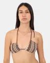 Mc2 Saint Barth Dahlia Bikini Top In Brown