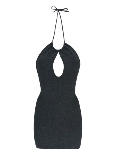 Mc2 Saint Barth Halterneck Dress In Black