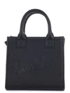 Mc2 Saint Barth Hammered Leather Shopping Bag In Black