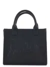Mc2 Saint Barth Hammered Leather Shopping Bag In Black
