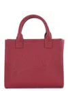 Mc2 Saint Barth Hammered Leather Shopping Bag In Red