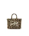 Mc2 Saint Barth Borsa A Mano Colette Felt In Misto Lana Leopardata In Brown
