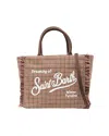 Mc2 Saint Barth Check-pattern Vanity Mini Wool Tote Bag In Multi