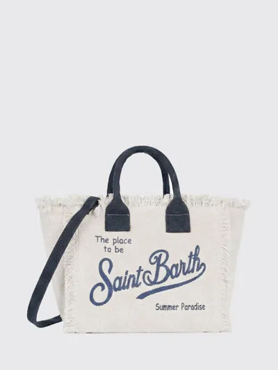 Mc2 Saint Barth Colette Cotton Terry Bag With Embroidered Logo In White