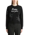 Mc2 Saint Barth Happy New Year Sweater In Black
