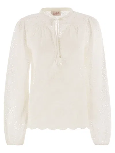 MC2 SAINT BARTH HARPER - SHIRT WITH MANDARIN COLLAR