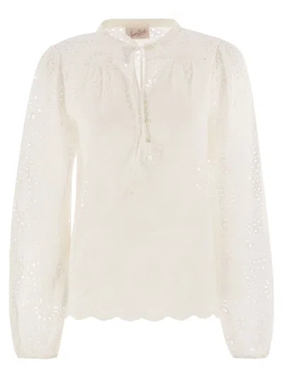 MC2 SAINT BARTH HARPER - SHIRT WITH MANDARIN COLLAR