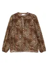 Mc2 Saint Barth Harper Blouse In Animalier Cotton