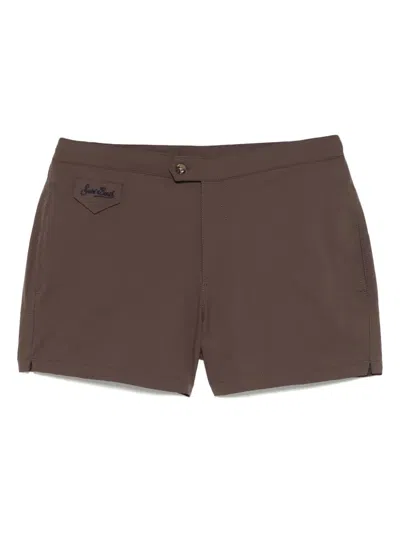 Mc2 Saint Barth Harry Swim Shorts In Brown