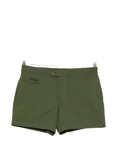Mc2 Saint Barth Harrys Logo-patch Swim Shorts In Blue