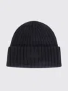 Mc2 Saint Barth Ribbed Wool Beanie Hat In Blue
