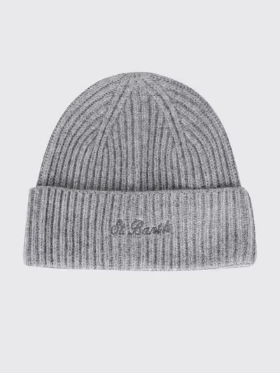 MC2 SAINT BARTH MC2 SAINT BARTH RIBBED WOOL BEANIE WITH CUFF AND EMBROIDERED LOGO
