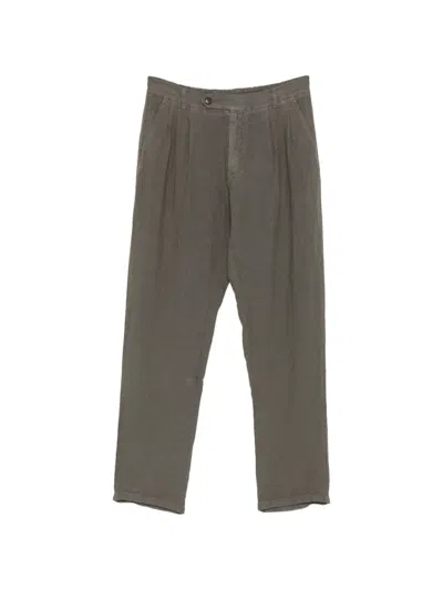 Mc2 Saint Barth Havier Pleated-front Trousers In Green