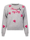 Mc2 Saint Barth Heart-detail Sweater In Gray