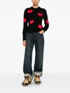 Mc2 Saint Barth Heart-graphic Sweater In Black