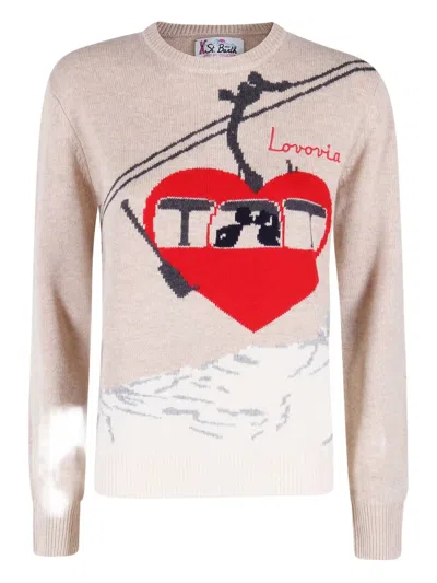 MC2 SAINT BARTH HEART-GRAPHIC SWEATER