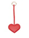 Mc2 Saint Barth Heart Leather Charm In Red