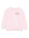Mc2 Saint Barth Heart-motif Crew-neck Sweatshirt In Pink