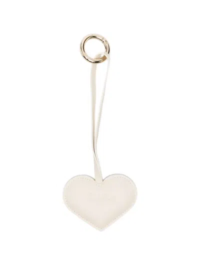Mc2 Saint Barth Heart-pendent Bag Charm In White