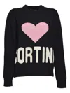 Mc2 Saint Barth Heart-print Sweater In Black