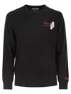 Mc2 Saint Barth Heron - Crew Neck Jumper With Embroidery On The Chest In Brown