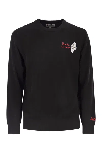 MC2 SAINT BARTH MC2 SAINT BARTH HERON - CREW NECK JUMPER WITH EMBROIDERY ON THE CHEST