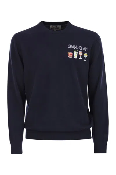 MC2 SAINT BARTH MC2 SAINT BARTH HERON - CREW NECK JUMPER WITH EMBROIDERY ON THE CHEST