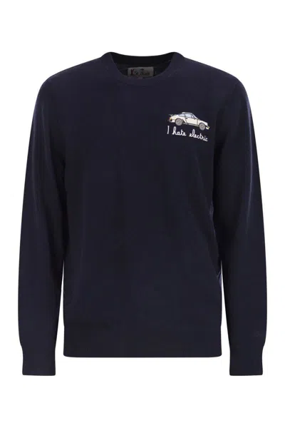 MC2 SAINT BARTH MC2 SAINT BARTH HERON - CREW NECK JUMPER WITH EMBROIDERY ON THE CHEST