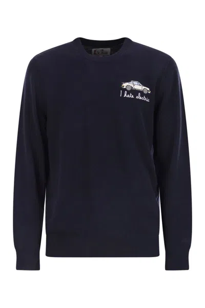 MC2 SAINT BARTH MC2 SAINT BARTH HERON - CREW NECK JUMPER WITH EMBROIDERY ON THE CHEST