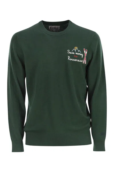 MC2 SAINT BARTH MC2 SAINT BARTH HERON - CREW NECK JUMPER WITH EMBROIDERY ON THE CHEST