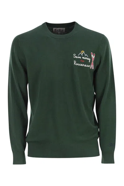 MC2 SAINT BARTH MC2 SAINT BARTH HERON - CREW NECK JUMPER WITH EMBROIDERY ON THE CHEST