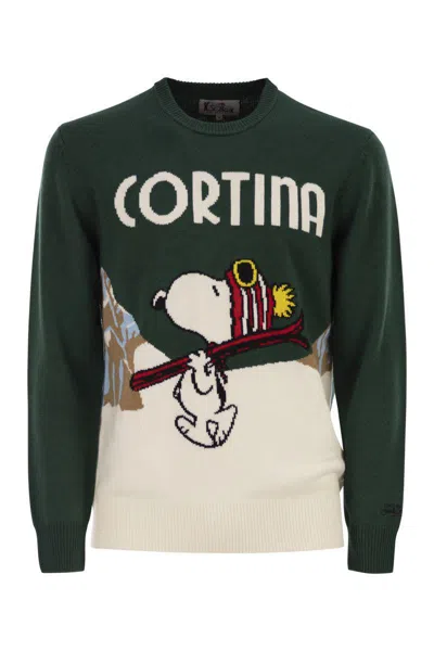 MC2 SAINT BARTH MC2 SAINT BARTH HERON - CREW NECK SWEATER WITH EMBROIDERY ON THE FRONT