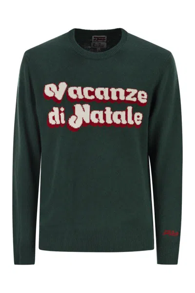 MC2 SAINT BARTH MC2 SAINT BARTH HERON - CREW NECK SWEATER WITH EMBROIDERY ON THE FRONT