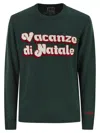 Mc2 Saint Barth Heron - Crew Neck Sweater With Embroidery On The Front In Green