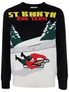 Mc2 Saint Barth Heron C Knitwear In Black Multicolor Wool