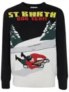 Mc2 Saint Barth Heron C Knitwear In Black Multicolor Wool In Multicolour