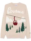 Mc2 Saint Barth Peanuts Wool Blend Winter Mood Crewneck Sweater In 中性色