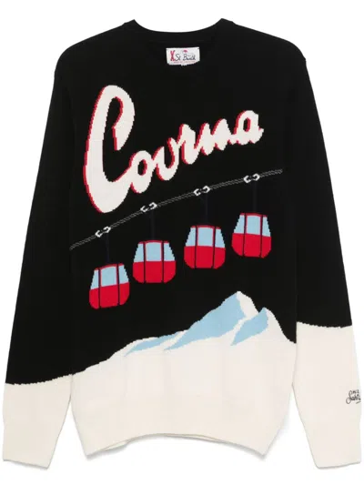 Mc2 Saint Barth Graphic Intarsia Knit Jumper In Multi